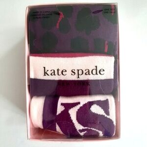Kate Spade Crew Socks 3-Pk New In Box